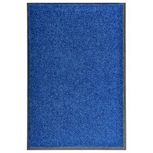 vidaXL Deurmat wasbaar 60x90 cm blauw