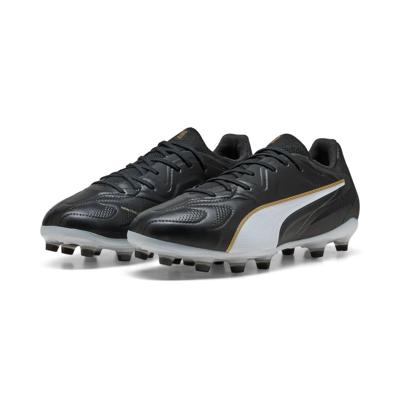 PUMA King 20 Pro Gras / Kunstgras Voetbalschoenen (MG) Zwart Wit Goud