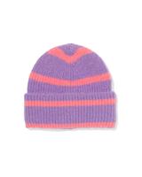 051 Kinder Beanie Strepen Lila (lila)
