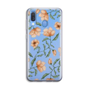 Peachy flowers: Samsung Galaxy A40 Transparant Hoesje