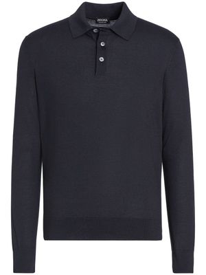 Zegna polo en cachemire - Bleu