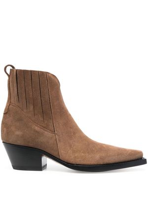 Buttero bottines d'inspiration western Cowboy - Marron