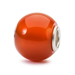 Trollbeads TSTBE-00023 Kraal Red Onyx Rond zilver