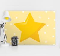 Canvas schilderij kinderen Gele klassieke ster
