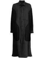 Yohji Yamamoto robe à empiècements contrastants - Gris - thumbnail