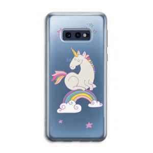 Regenboog eenhoorn: Samsung Galaxy S10e Transparant Hoesje