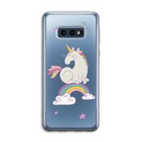 Regenboog eenhoorn: Samsung Galaxy S10e Transparant Hoesje