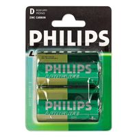 Philips Longlife D-batterijen 2 stuks - thumbnail