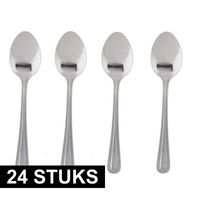 24x RVS Thee/dessertlepels 15 cm   -