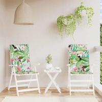 VidaXL Stoelkussens 2 st hoge rug oxford stof meerkleurig