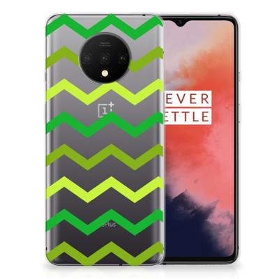 OnePlus 7T | TPU bumper | Zigzag Groen