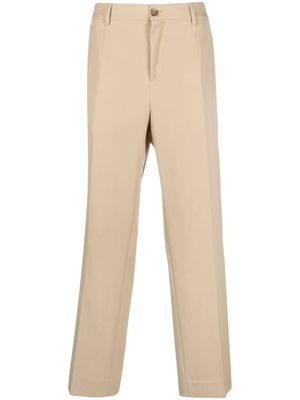 Golden Goose pantalon en gabardine à taille haute - Tons neutres