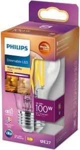 Philips LED GLS E27 10,5-100W filament helder WarmGlow blister - 5102556