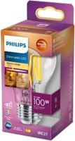 Philips LED GLS E27 10,5-100W filament helder WarmGlow blister - 5102556