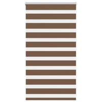 VidaXL Zebra rolgordijn 85x100 cm stofbreedte 80,9 cm polyester bruin