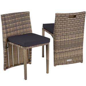 tectake wicker tuinset Bistroset - Hamburg - diverse kleuren - natuur – 403769