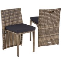 tectake wicker tuinset Bistroset - Hamburg - diverse kleuren - natuur – 403769 - thumbnail