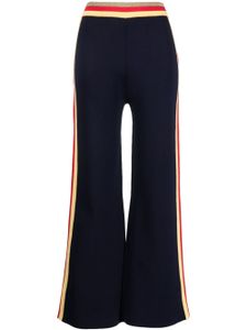 Rabanne pantalon de jogging évasé à détails rayés - Bleu