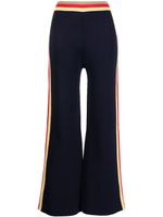 Rabanne pantalon de jogging évasé à détails rayés - Bleu