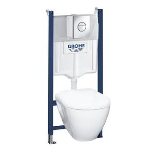 GROHE Solido WC-pack Compact 4-in 1 compleet met bedieningspaneel chroom wit glans 38950000