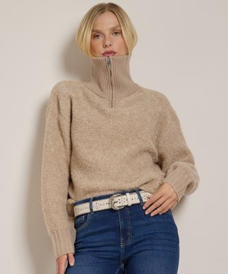 boucle trui met kraag