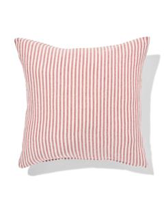 HEMA Kussenhoes 50x50cm Katoen Strepen Terra (terra)