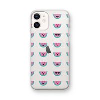 Smiley watermeloenprint: iPhone 12 mini Transparant Hoesje