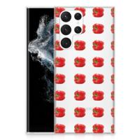 Samsung Galaxy S22 Ultra | Siliconen Case | Paprika Red Samsung Galaxy S22 Ultra | Siliconen Case | Paprika Red