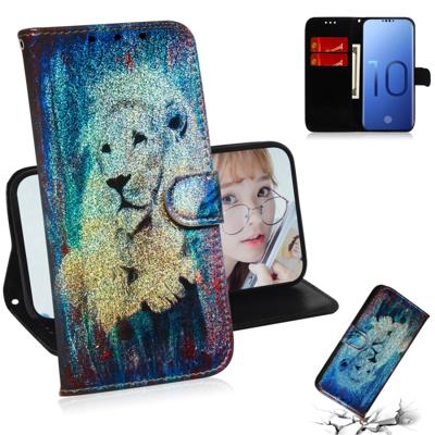 Gekleurde tekening patroon kleurrijke magnetische Buckle horizontale Flip PU lederen draagtas met houder & kaartsleuven & portemonnee & Lanyard voor G
