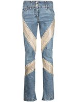 Dolce & Gabbana Pre-Owned jean slim à empiècements contrastants (années 2000) - Bleu - thumbnail