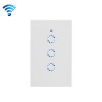 Sonoff T1 Touch 120mm 3 bende 3 gehard glas paneel muur Switch Smart Home lichte aanraking-wegschakelaar compatibel met Alexa en Google Startpagina
