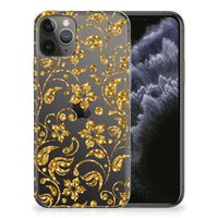 Apple iPhone 11 Pro TPU Case Gouden Bloemen - thumbnail