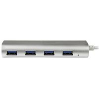 StarTech.com 4 Poorts draagbare compacte USB 3.0 hub met geintegreerde kabel aluminium - thumbnail