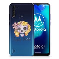 Silicone Back Case Motorola Moto G8 Power Lite Boho Skull - thumbnail