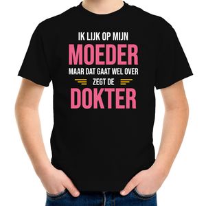 Ik lijk op mijn moeder cadeau t-shirt zwart voor kinderen