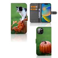 iPhone 14 Plus | Telefoonhoesje | Met pasjeshouder | Kitten