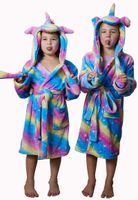 Unicorn kinderbadjas met capuchon-XS (3-4 jaar)
