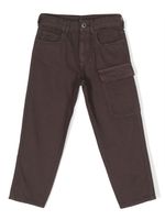 Emporio Armani Kids pantalon droit à poches cargo - Marron