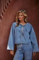 Nukus Blouse Bowy | Bleached Denim