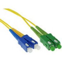 ACT 10 meter LSZH Singlemode 9/125 OS2 glasvezel patchkabel duplex met SC/APC en SC/PC connectoren