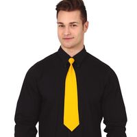 Carnaval verkleed stropdas - geel - polyester - volwassenen/unisex   -