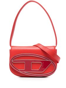 Diesel sac porté épaule 1DR en cuir - Rouge