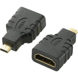 SpeaKa Professional SP-7870184 HDMI Adapter [1x HDMI-stekker D micro - 1x HDMI-bus] Zwart Vergulde steekcontacten, Audio Return Channel (ARC)