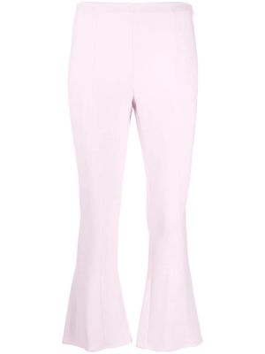 Blumarine pantalon court à coupe évasée - Rose