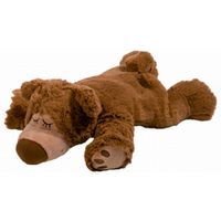 Beren speelgoed artikelen opwarmbare beer knuffelbeest bruin 32 cm - thumbnail