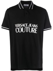 Versace Jeans Couture polo en coton à logo imprimé - Noir