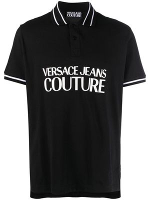 Versace Jeans Couture polo en coton à logo imprimé - Noir Versace Jeans Couture polo en coton à logo imprimé - Noir