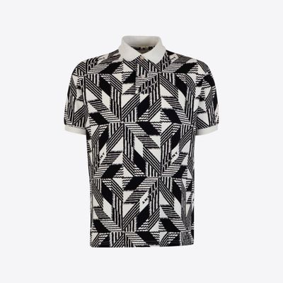 Polo Zwart Print Allover