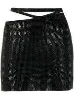 ANDREĀDAMO rhinestone-embellished miniskirt - Noir