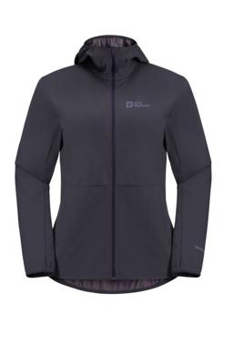 Jack wolfskin Feldberg Hoody Softshell Jas Dames Graphite M